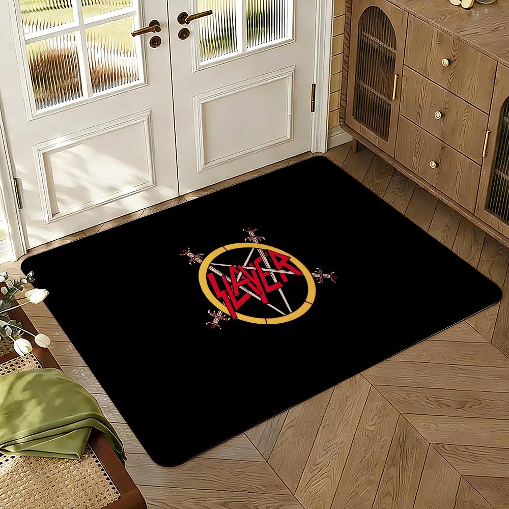 Rock Music Floor Mat Soft Thickened Absorbent Non-Slip Bedroom Living Room Door Mat Home Decor Flannel Rugs
