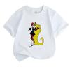 Kids Boys Girls 100% Cotton Crew Neck Short Sleeve T-Shirt, Funny Cartoon Character Print Casual Soft Breathable Tee for Daily Wear Birthday Gift