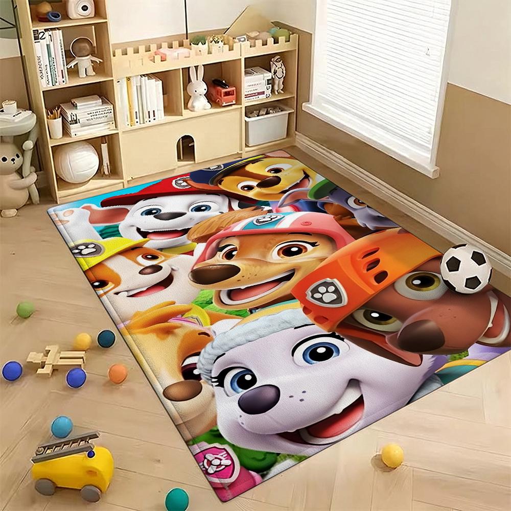 Paw Patrol Rescue Team Theme Rug Nonslip Durable Carpet For Gaming Room Play Area Home Party Decor Halloween Gift