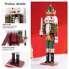 3Pcs 30CM Wooden Nutcracker Puppet Figurine Hand Painted Nutcracker Soldier Model Doll Christmas Ornaments Home Decoration