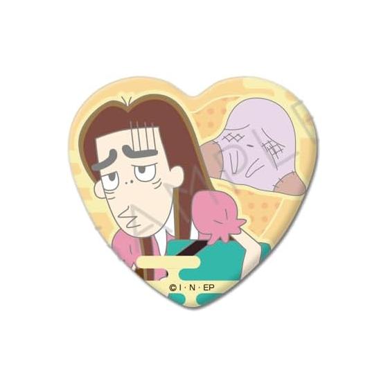 TV Anime Ojarumaru Heart-Shaped Can Badge Design E