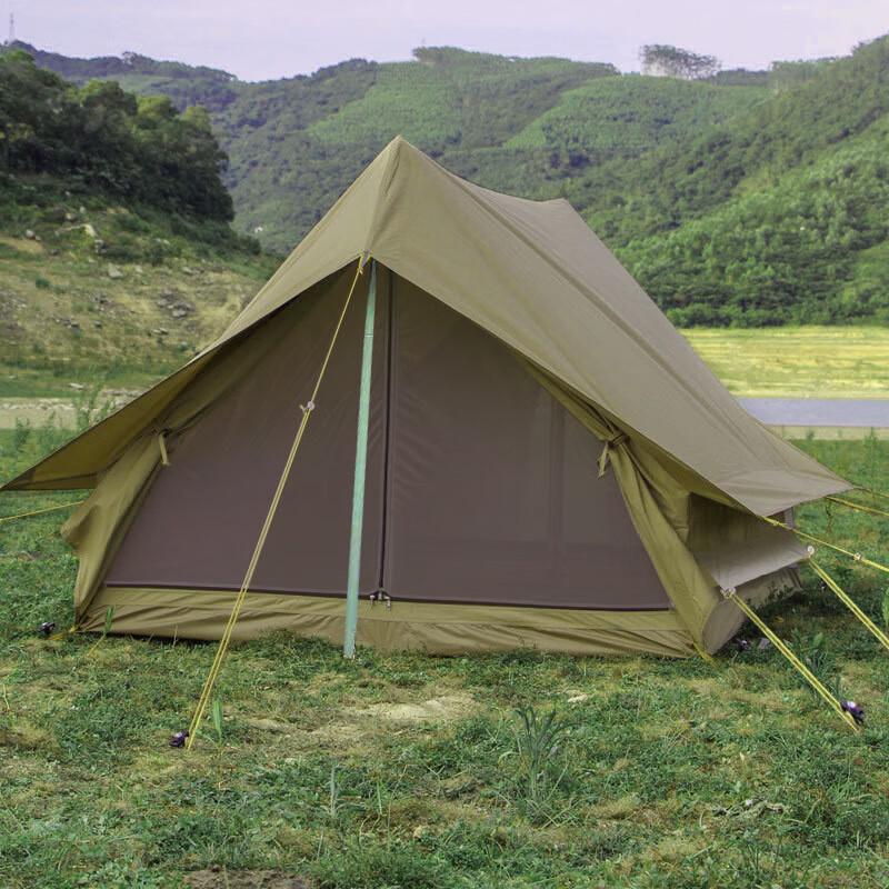 Qishanyi Outdoor Retro A-Frame Camping Tent 2-Person 200x145x110cm