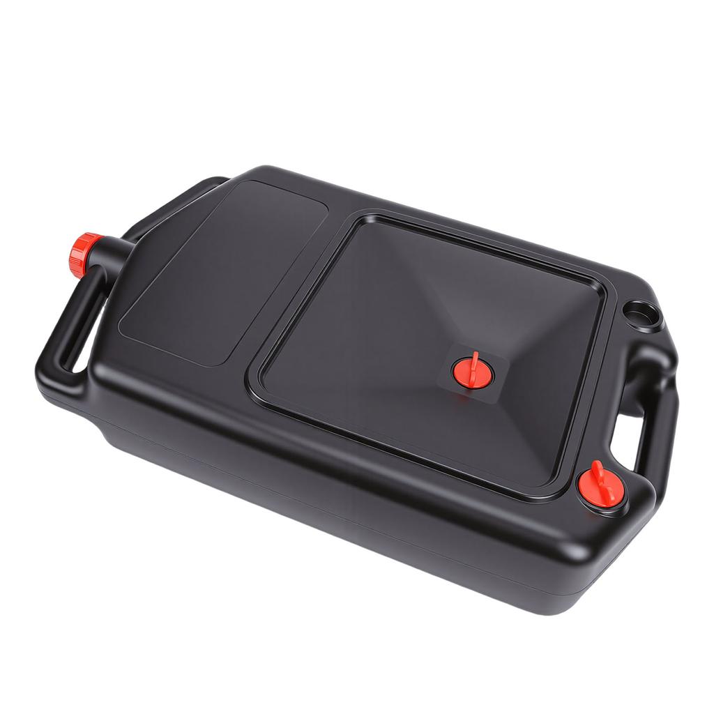Oil Drain Container 12L Capacity Multifunctional Low Profile Design Automotive Oil Drain Pan with Handle for ATVs