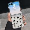 Retro Flowers Black Rose Print Case For Samsung Galaxy Z Flip 8 7 FE 6 5 Z Flip8 Flip7 Flip6 Magnetic Clear Hard PC Folding Phone Cover