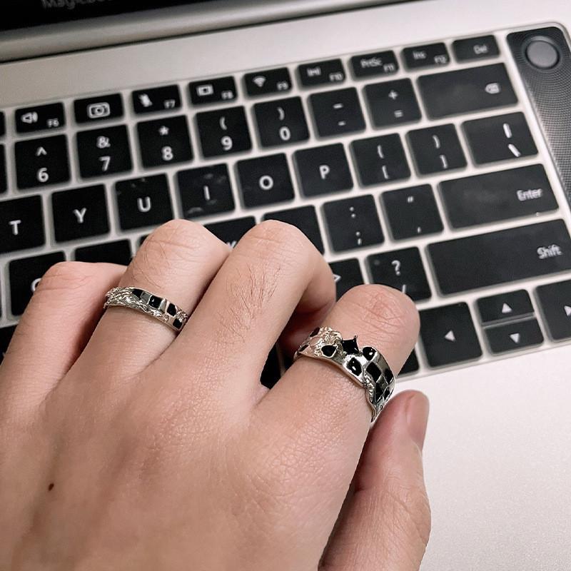 Classy 925 Sterling Silver Broken Ring For Women Adjustable Geometric Design Trendy Statement Fashion