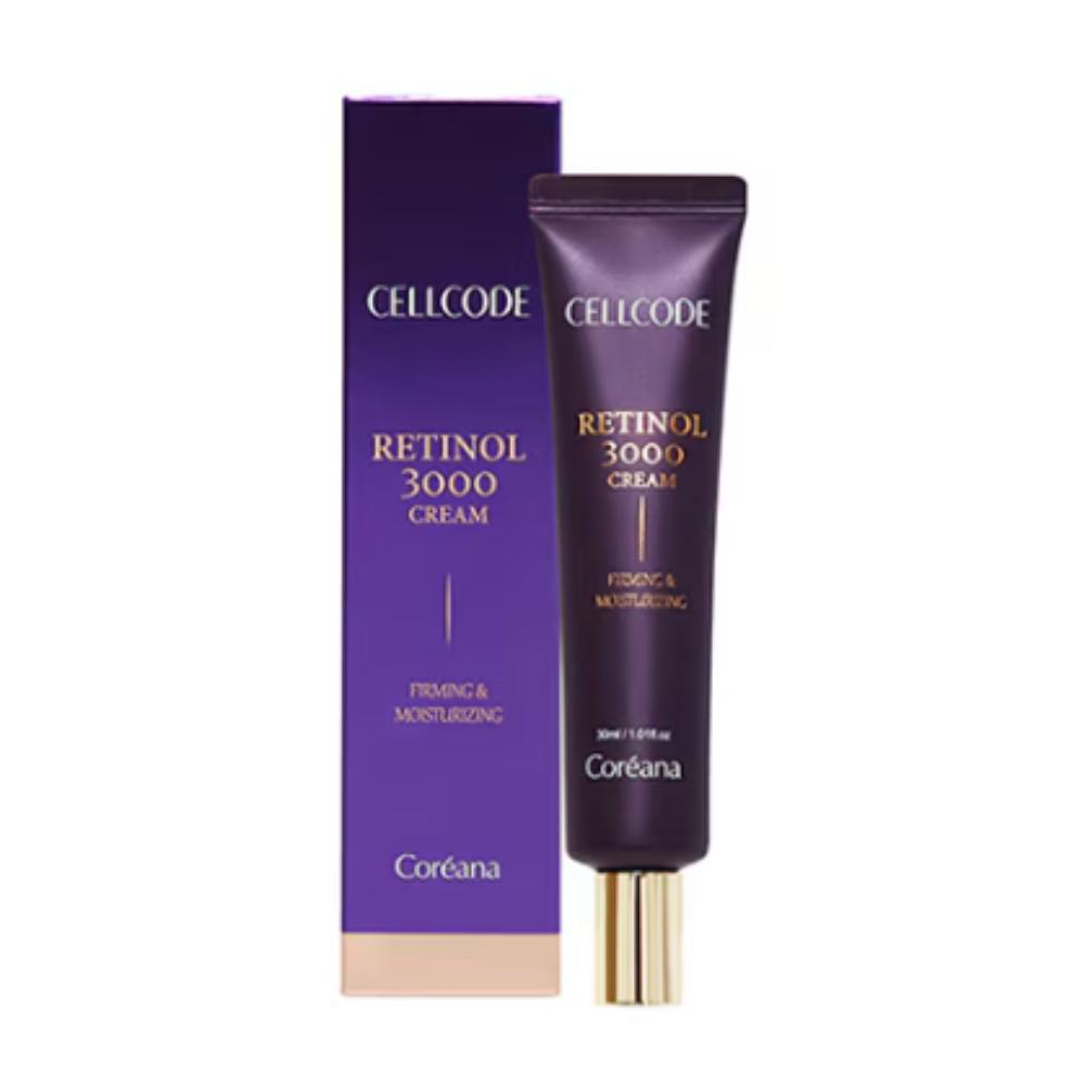 Coreana / Крем Cellcode Retinol 3000 / 30 мл / Интенсивный против морщин и обновляющий / Сделано в Корее