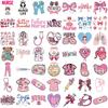 50 Pink Bow Nurse Graffiti Stickers Decorate Guitar Laptop Suitcase DIY Waterproof