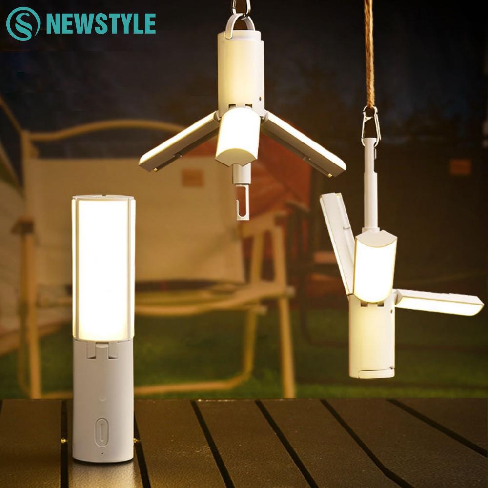 Folding Camping Lamp Rechargeable Tent Hanging Light Portable Flashlight Multifunction Table Lamp Reading Lamp Emergency Light