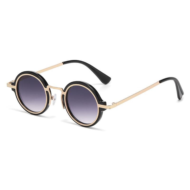 Personalized Stylish Round Frame Sunglasses for Men and Women Trendy Creative Design for Tourism Street Photography Sunglasses