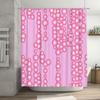 Colorful Geometric Shower Curtain Waterproof Polyester Fabric Modern Bathroom Decor for Home Multiple Sizes Available (Red Blue