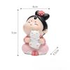 4pcs Creative Office Desktop Cute Palace Maid Decoration Ornaments Palace Grid Car Supplies Cartoon Dolls Decompression Ornament