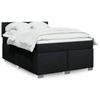Vidaxl Continental Bed With Mattress, Black, Fabric 160X200 Cm