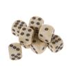 10Pcs 16Mm Acrylic Ivory Dice D6 Dice For Board Game Round Entertainment Party