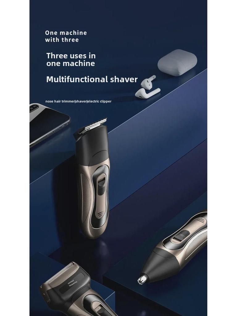 LZ-688 Rasoio elettrico 3 in 1: Tagliacapelli, tagliacapelli e rasoio per peli del naso