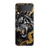 Transparent Phone Case For Samsung Galaxy Z Flip 3 4 5 6 7 Hard Folding PC Z Flip3 Flip4 Cover Cool Animal Tiger Lion