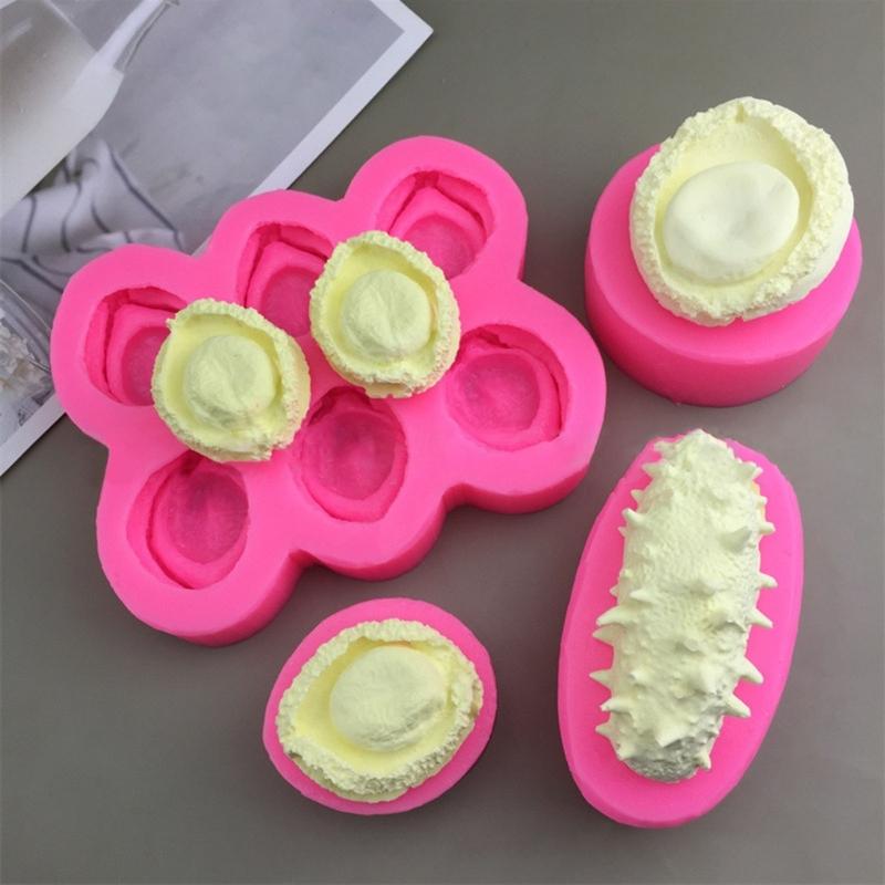 Fondant Molding Tool Flexible Silicone Cake and Cupcake Decorating Mold Cucumber/Abalone Shaped Dessert Making Mold