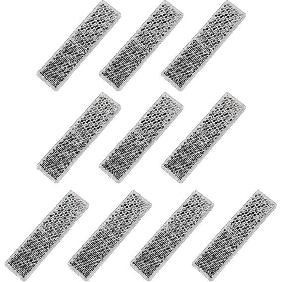 10 Pack Safety Reflectors Red Self Adhesive Rectangle Reflector For Mailboxes Trailer Caravan Truck Lorry Or Agricultural Machines