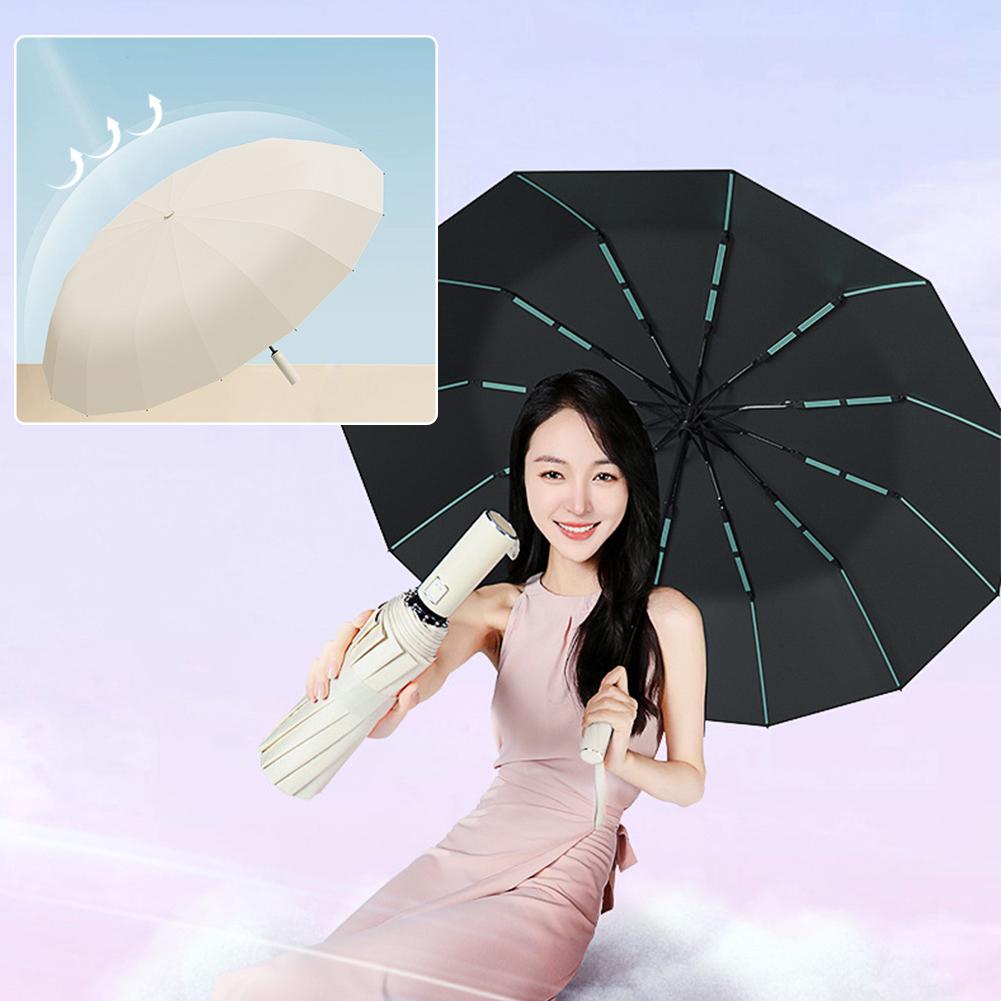 

Зонт усиленный 60-костный, мужской деловой прочный зонт, солнцезащитный зонт с защитой от ультрафиолета Wind-re H6J9