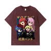 275 GSM Washed T-shirts 100% Cotton Bocchi The Rock V1 Print Unisex Heavy Cotton T Shirt