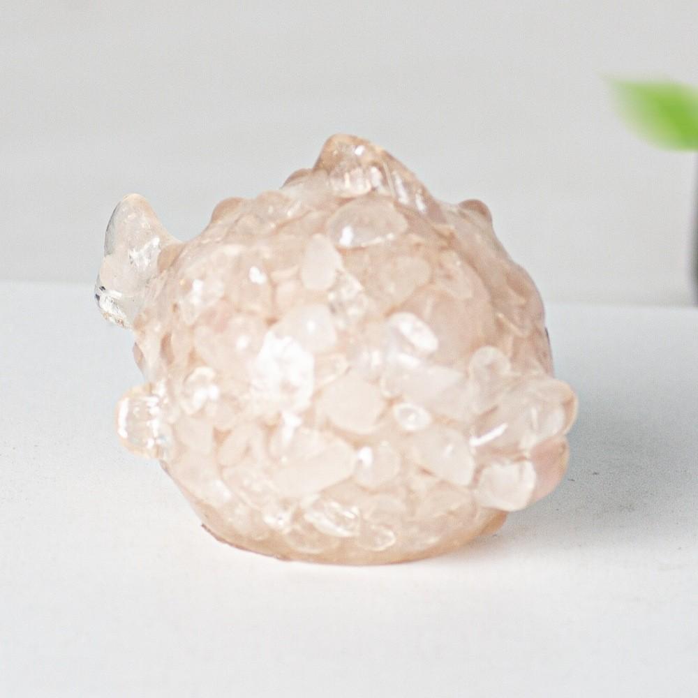 Resin Animal Desk Ornament With Natural Crystal Fill For Office Decor And Gift Giving