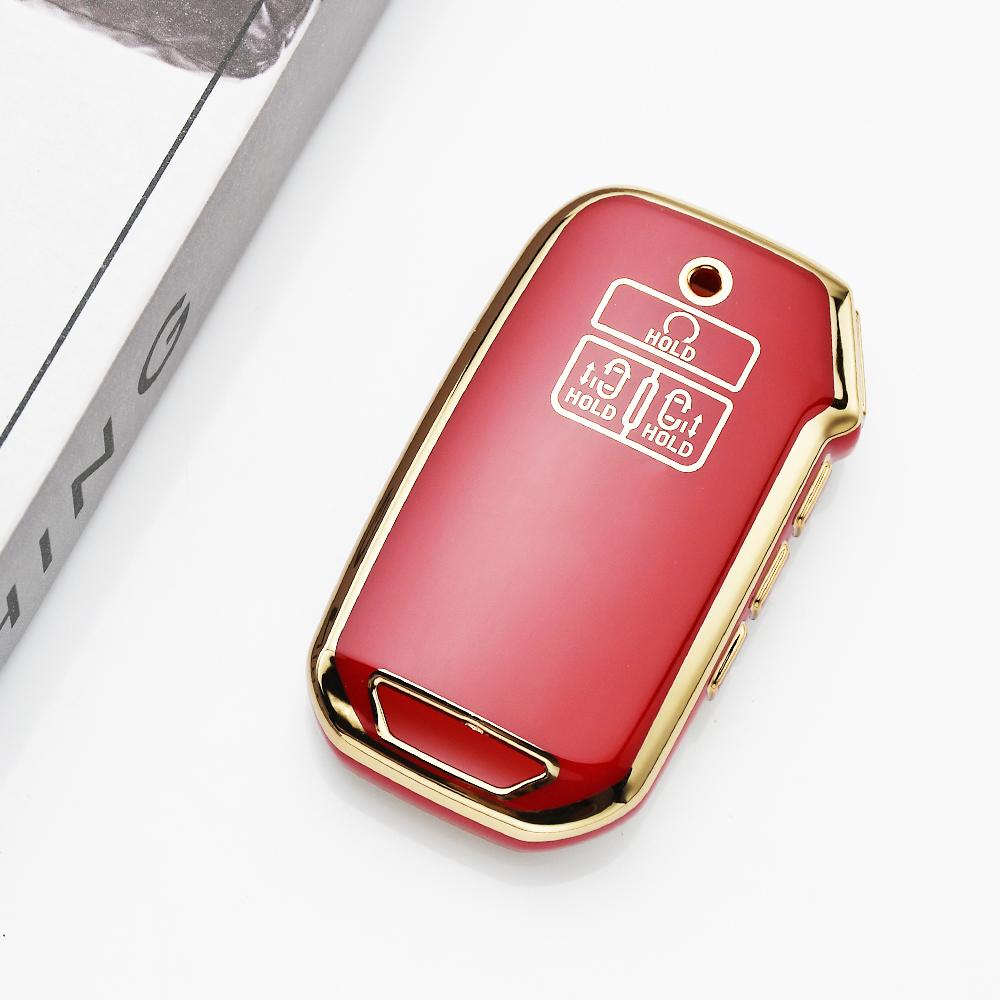 7 Buttons Remote Keyless Shell Fob For Kia Sportage R Stinger Sorento Cerato Carnival 4Th Gen K5 Tpu Key Fob Case Cover Keychain