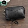 Real Leather Women Long Wallet Ladies Zipper Coin Purse Cute Simple Organizer Patchwork Solid Money Clutch Luxury Designer Bag