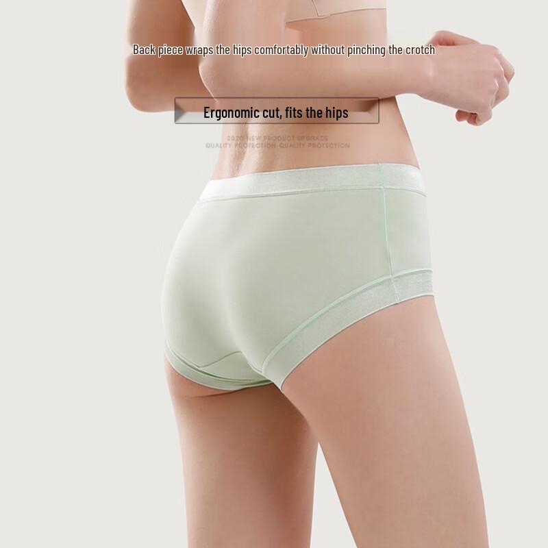 LANGSHA Women's Seamless Modal Antibacterial Mid-Waist Briefs