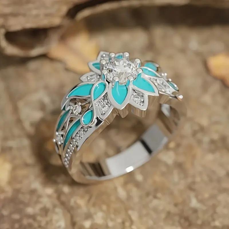 Gorgeous Luxury Rings for Women Wedding Engagement Accessories Unique Female Ring Fashion Jewelry Gifts
