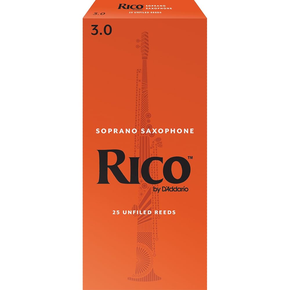 D Addario WoodWinds Daddario Reed for Soprano Saxophone RICO RIA2530 [Hardness: 3.0] Pack of 25 [...