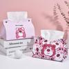 Cute Cartoon Strawberry Bear Tissue Box Holder (2-Pack)