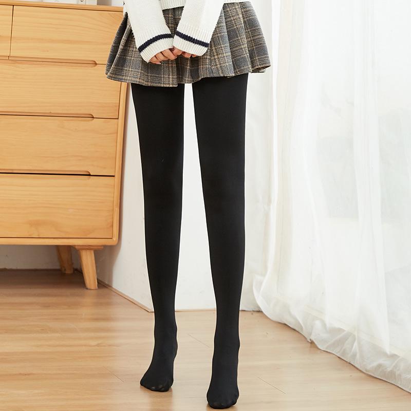 Damen Nude Fleecegefütterte Dicke Strumpfhose: Nacktes Bein Look, Warme Herbst/Winter Leggings