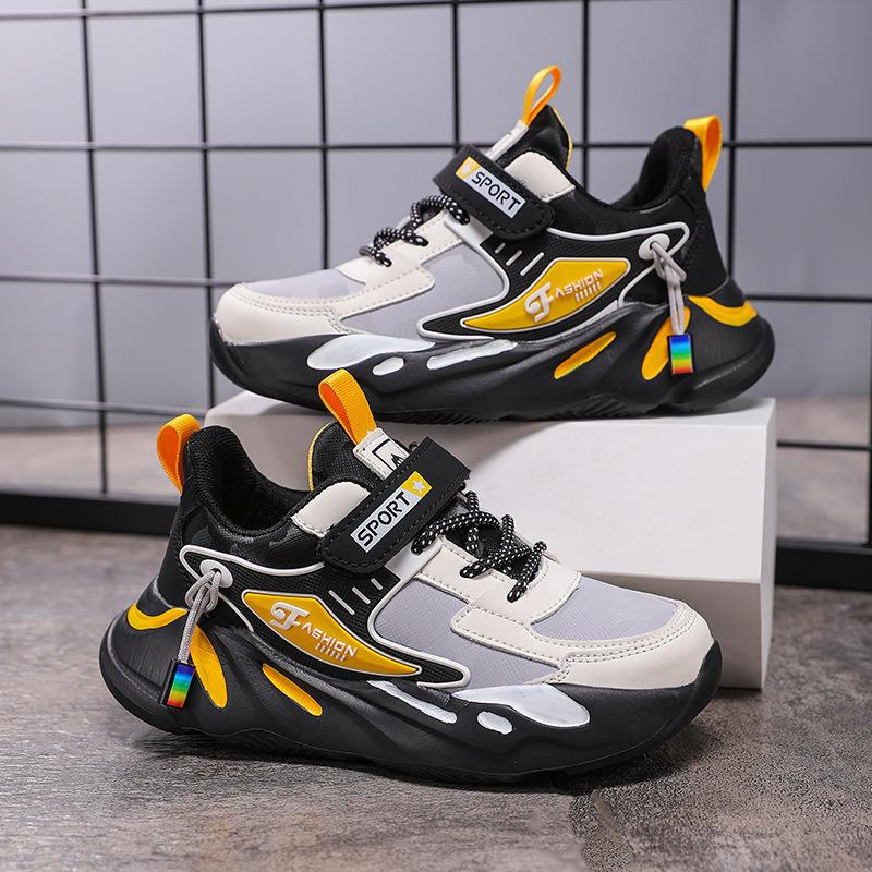 Breathable Sports Shoes Mesh Casual Shoes Middle and Large Children Elementary School Students Soft Platform Dad Shoes Running Lightweight Boys Child