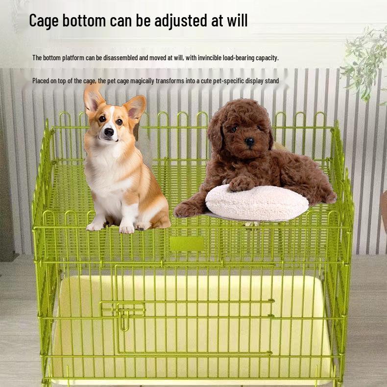 Nano Folding Indoor Dog and Small Pet Cage with Display Table