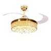 European-Inspired Crystal Chandelier Ceiling Fan with Smart Inverter and Invisible Design for Living, Dining, & Bedroom