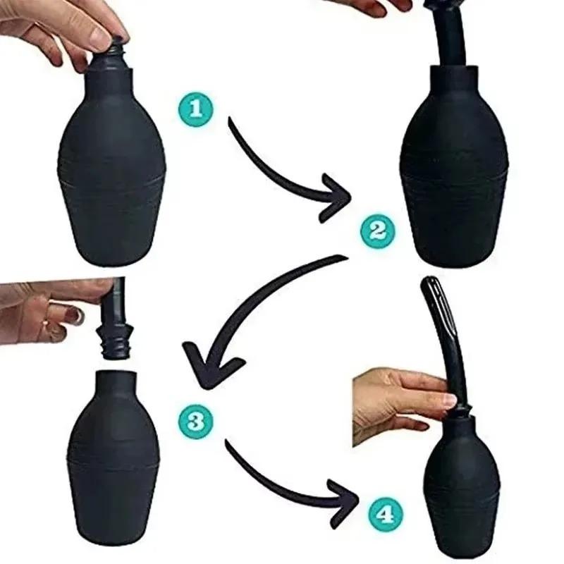 Small Capacity Douche Enema Colon Cleaning Bidet Portable Bidet Cleaner Enema Syringe Rectal Enemator Stream Accessories