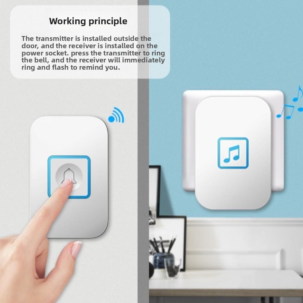 Plastic Electronic Doorbell Waterproof Welcome Doorbell Door Chime Kit  Home Security