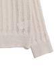 HARDCORE HAPPINESS Damaged Slit V-Neck Knit Top_Ivory