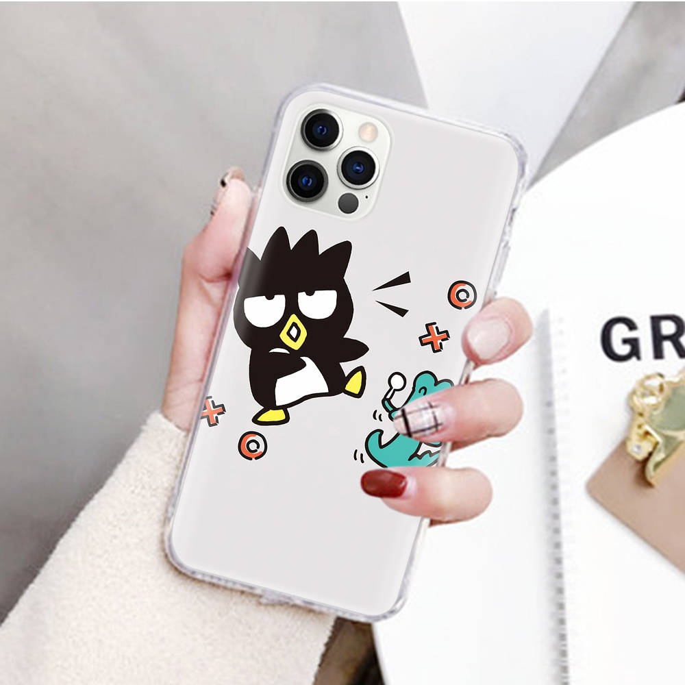 JZ1 Badtz Maru Transparent Case for Samsung A04 A14 A23 M33 M53 Realme 10 9 C35 C55 VIVO Y02 X80 Infinix Hot 30 Note 11 Tecno Spark 8P Pro