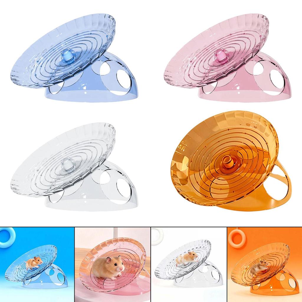 Hamster Laufrad Drehscheibe Rolle Haustier Leise Käfig Plattform Hamster Zubehör mit Versteckhaus für Kleintiere