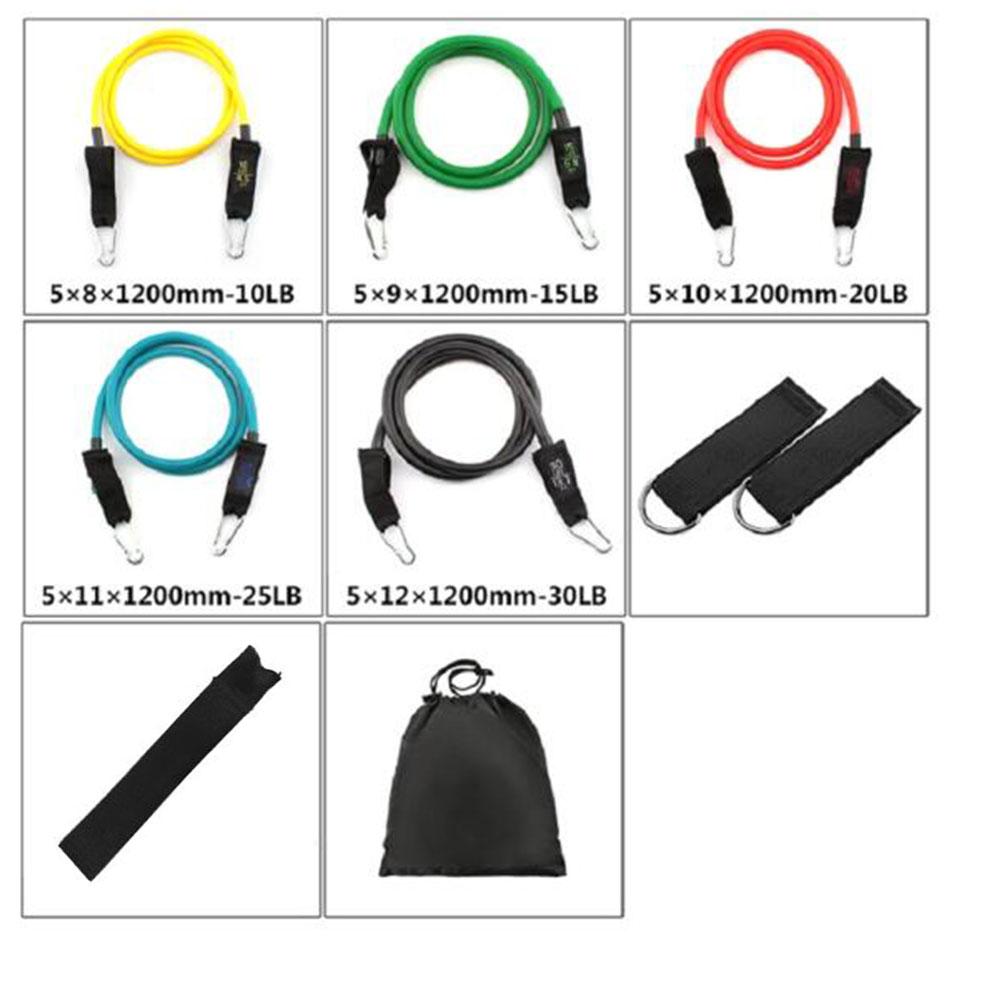 Set Latex Resistance Bands Crossfit Training Exercise Yoga Tubes Pull Rope,Rubber Expander Elastic Bands Fitness with Bag