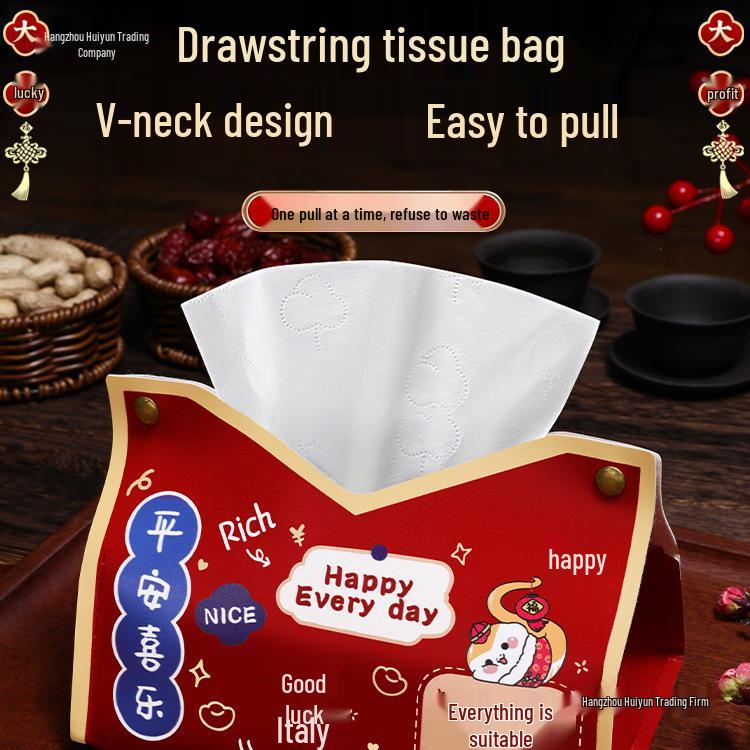Housewarming Joy Tissue Box Bag - New Home Decoration for Moving Celebration