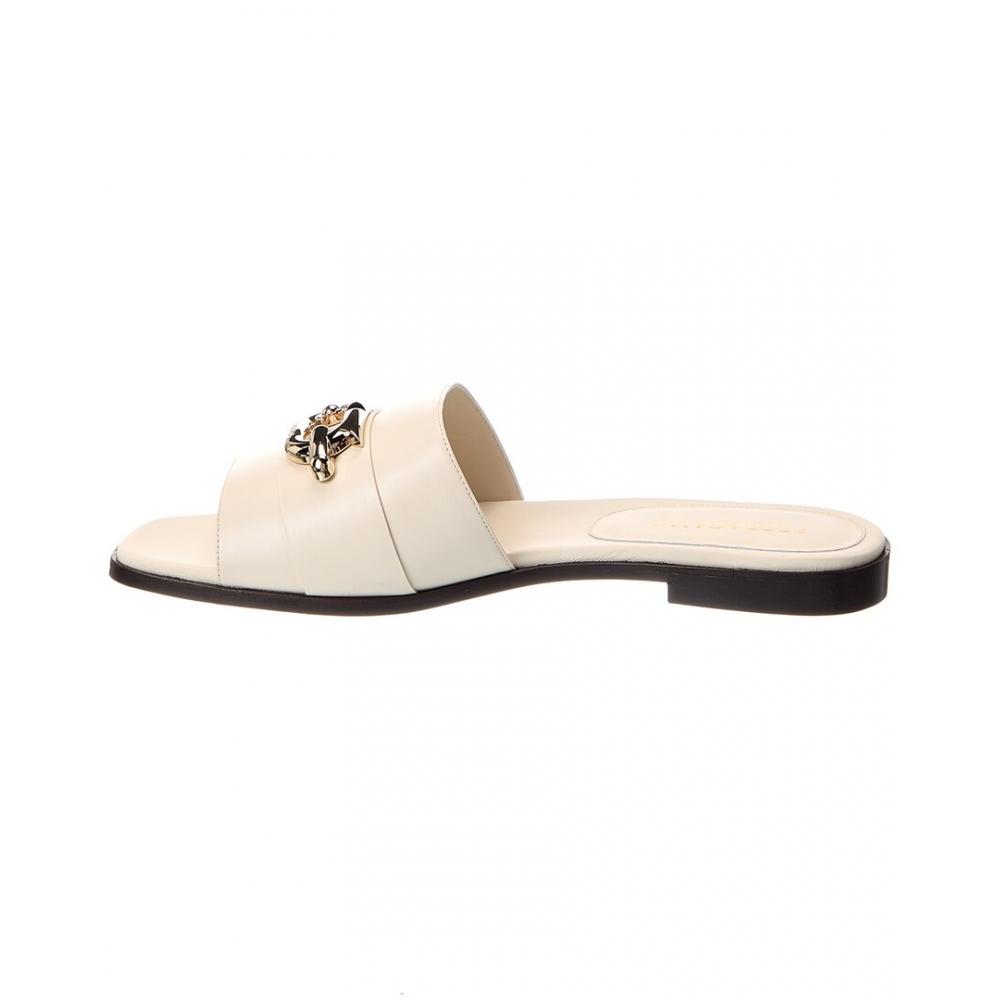 Salvatore Ferragamo Ferragamo Priscilla Leather Sandal White