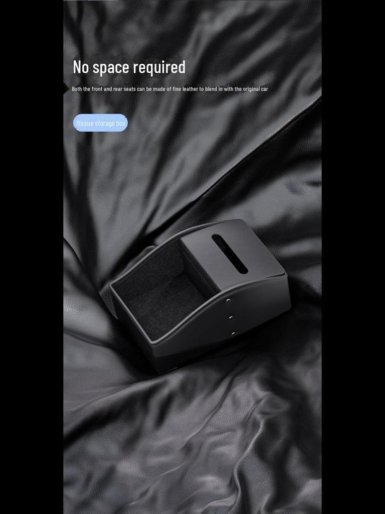 Multi-Function Car Armrest Storage and Tissue Box
