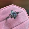 Huajie Gun Black Gothic Style Inlaid Brilliant Zircon Retro Rings for Women Banquet Party Tail Ring  Trend