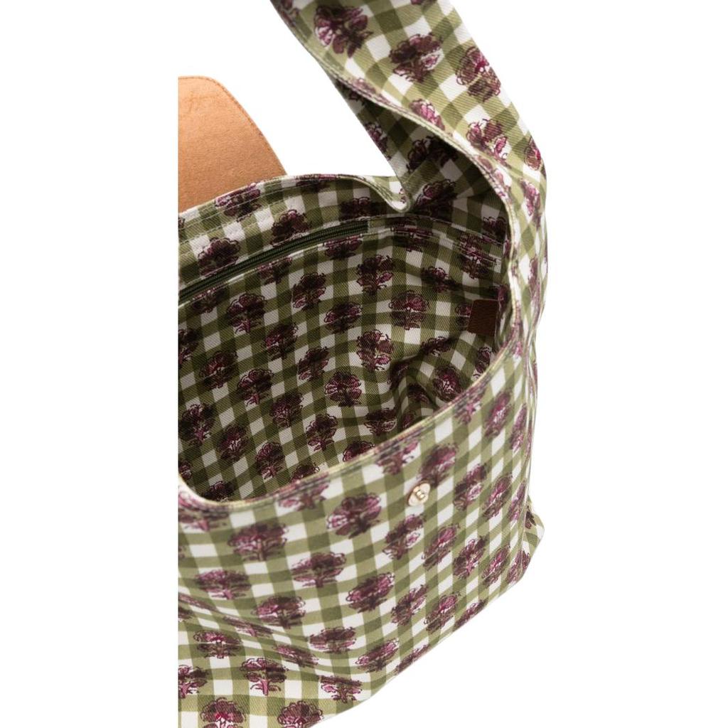 Longchamp Le Pliage Printed Snap Flap Fabric Tote Bag Medium Women Tote Bags Artichoke-Green 10303HGGM04