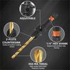 2026 New 12Pc HSS Adjustable Countersunk Drill Bits for Woodworking, Sizes 4, 6, 8, 10, 12, WithMagnetic Extension Drill Bit