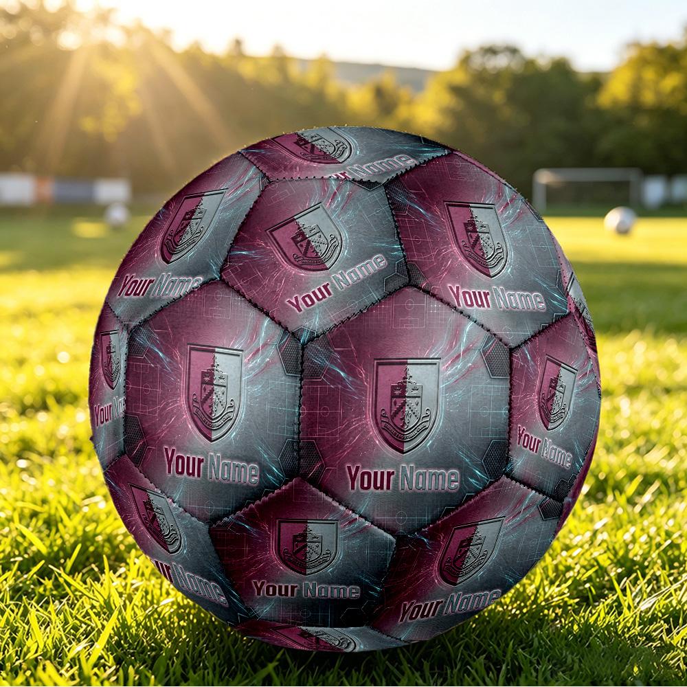 Personalized Size 5 Football Burnley Football Pattern Outdoor Game Sports Ball Gift