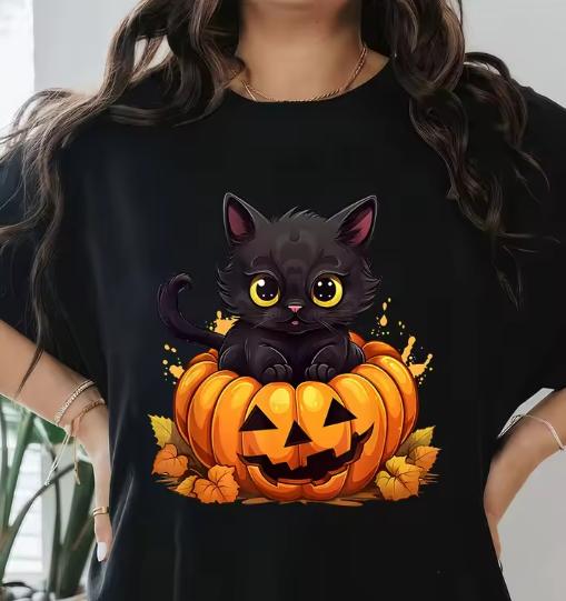 Females TShirts Schrodinger Is Dead Cartoon Black Cat Print T Shirt Women Oversized Soft Snug Loose Tees Comfortable Funny Tops