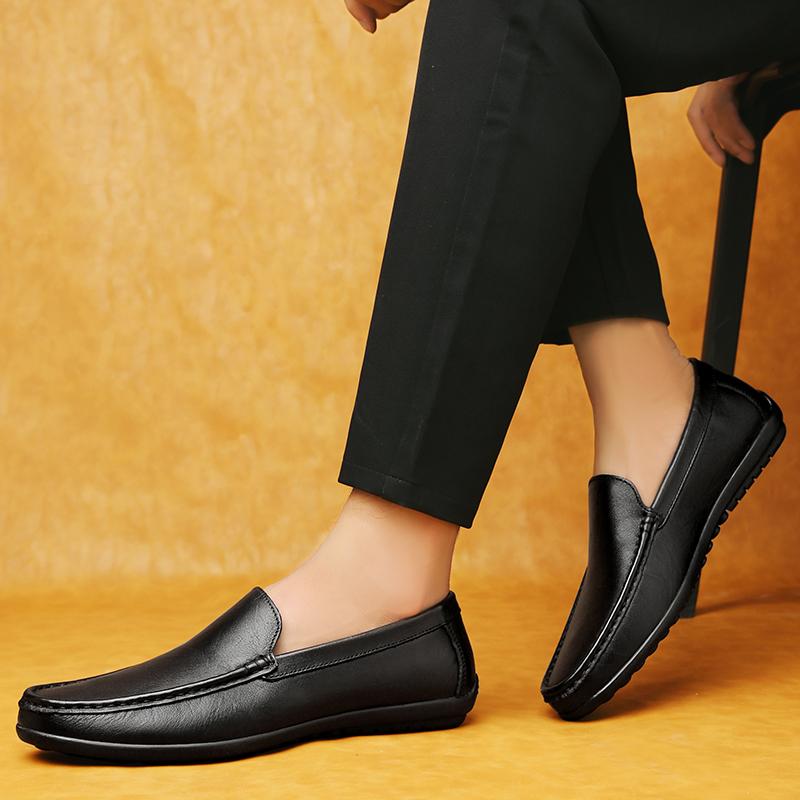 Fashion Men's Shoes slip on Genuine Leather Loafers Mens Shoes outdoor Casual New Designer Driving High Quality moccasins