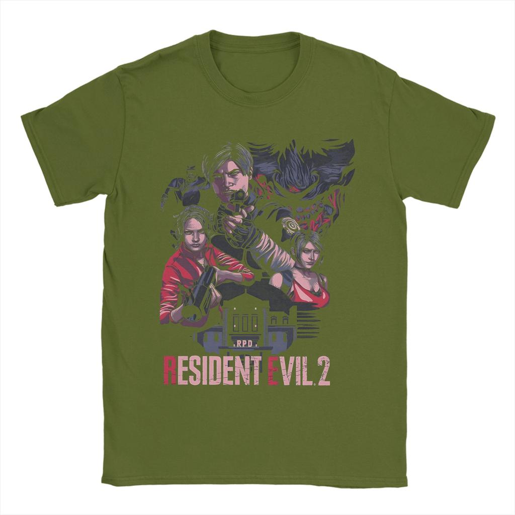 Men T-Shirt Resident Evils  Funny Cotton Tee Shirt Short Sleeve  T Shirt Crewneck Clothing Plus Size